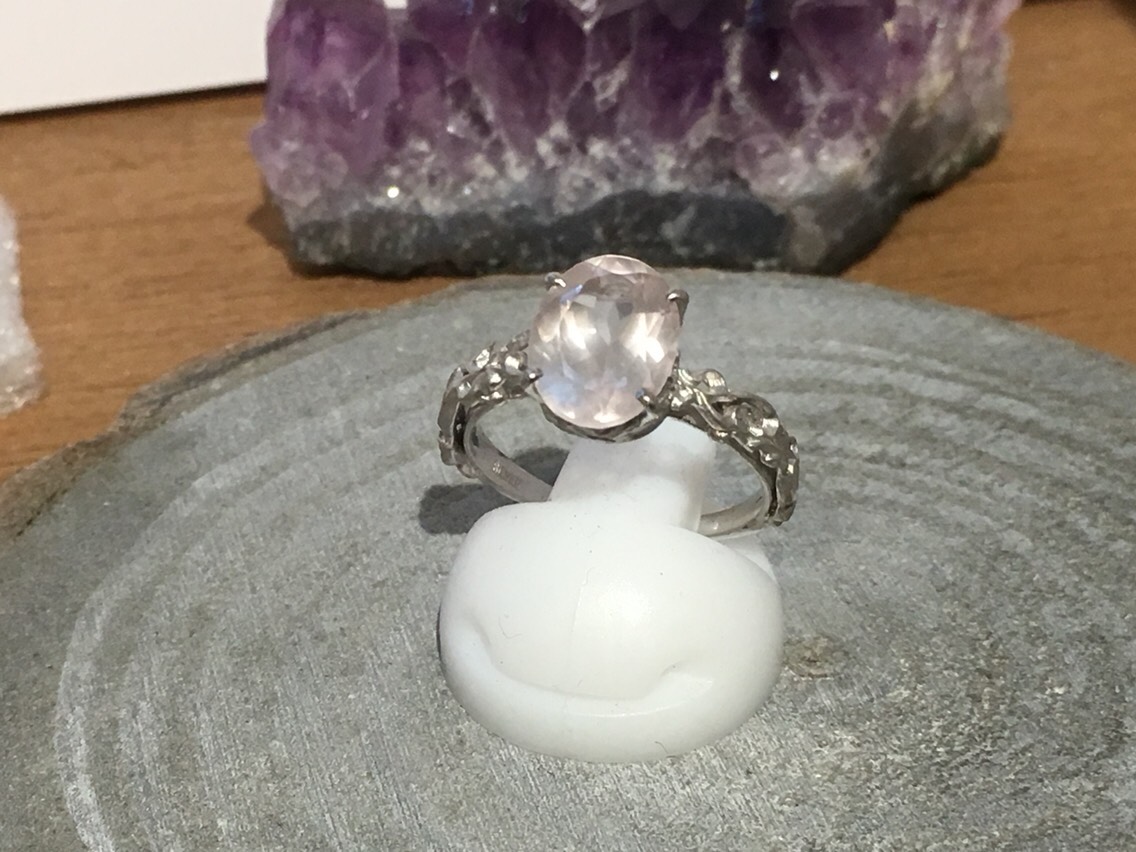 シルバーローズクォーツリング