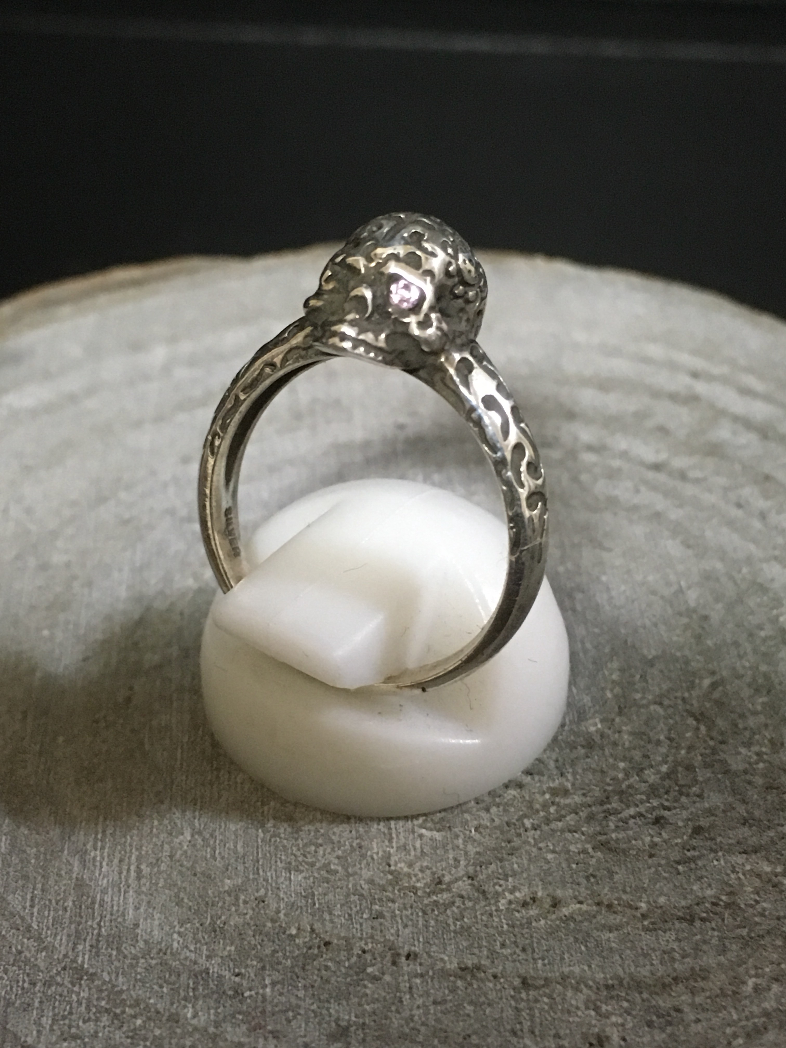 シルバー925 スカルピンキーリング