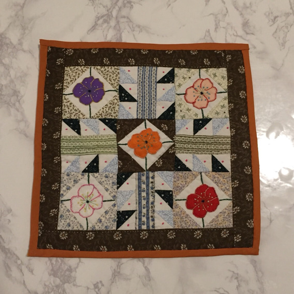 パッチワーク タペストリー 33 x 33 タペストリー・壁掛け patch403