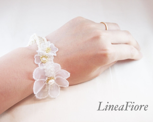 Kaoru レースフラワーブレスレット lace flower bracelet 大きなお花◇ブレスレット ブレスレット Linea Fiore 通販