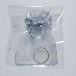 シーブルーカルセドニーの覆輪指輪(真鍮への変更可) 6枚目の画像