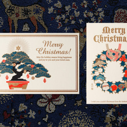 クリスマス　ポストカード　Japanese Christmas　2枚組　4枚セット 1枚目の画像