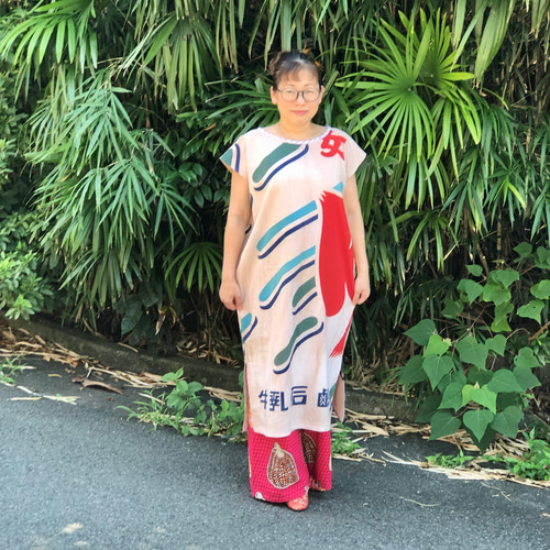 牛乳石鹸のれんのワンピース ワンピース 素陶美 通販｜Creema(クリーマ 