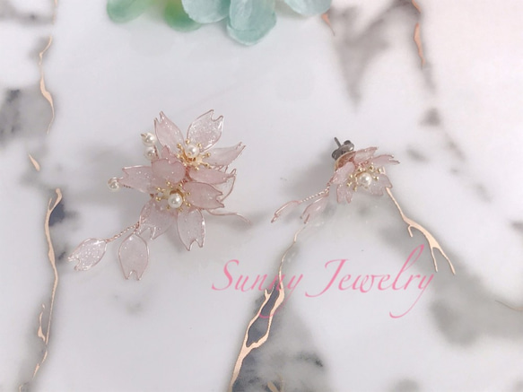 夢幻版櫻花耳環 SAKURA EARRING 第1張的照片