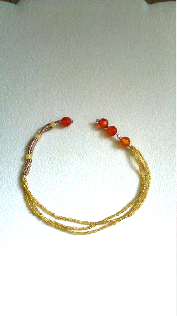 超極小　アンティークの3連ブレスレット  アンティークゴールド