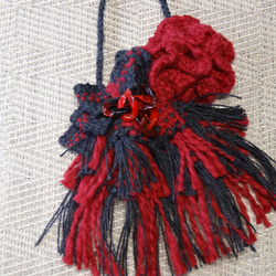 ★手織り！秋色のネックレス★！！ 2枚目の画像