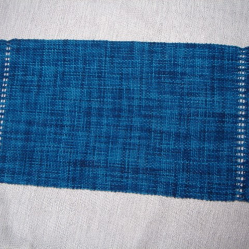 上品な藍染のテーブルクロス 手織り テーブルセンター その他