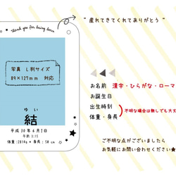 出産祝い・内祝いギフトに♪漢字対応OK♪ナチュラル＊ベビーメモリアルフォトフレーム＊ 2枚目の画像