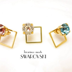 SWAROVSKI☆Square Series: sweet & elegantなお色ｘ３ 1枚目の画像