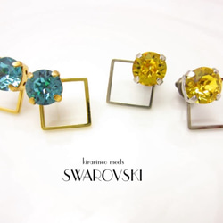 【再販】SWAROVSKI☆Square Series: casual & sweet  デニムブルー 4枚目の画像