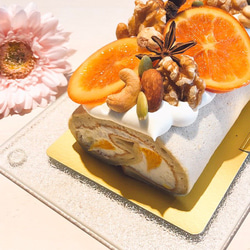 甘さ控えめ紅茶とオレンジのロールケーキ(10cm)【保存料着色料なし】 4枚目の画像