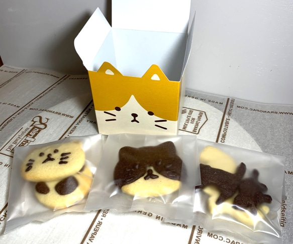 かわいいニャー♪  にゃんこクッキー（７枚入り）【保存料着色料なし】 2枚目の画像