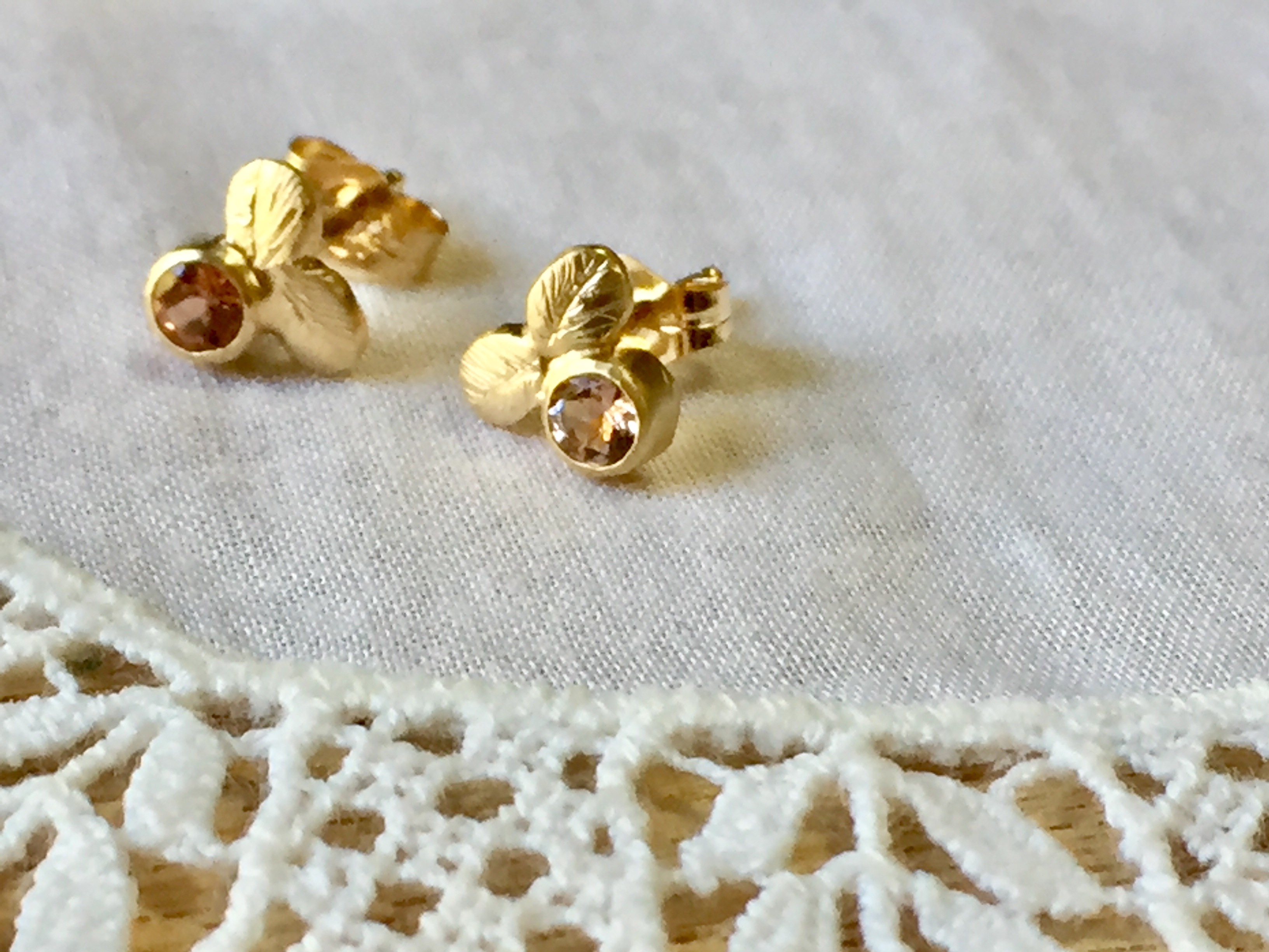 ✴︎トルマリン✴︎アカツメクサピアス✴︎SV925✴︎天然石