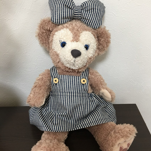 Sサイズダッフィー&シェリーメイ♡ヒッコリーデニムサロペット