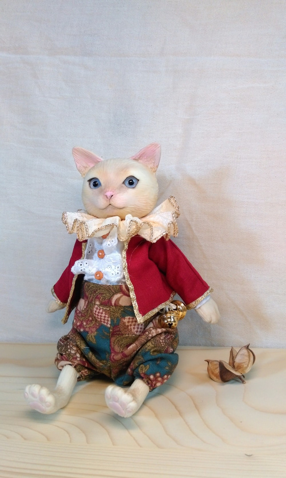 古典鈴鐺貓貓手感娃娃。送禮。悠閒生活。精緻收藏。 第4張的照片