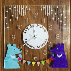 名入れ ギフト最適 壁掛け時計（本体カラー希望色に変更可能）ー