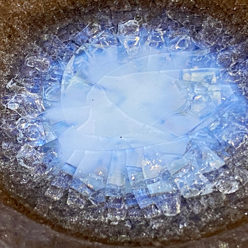 虫明焼 灰釉彩貫入盃 (3/14まで特別割引)贈答ガラス きれい お祝い