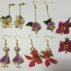 トルコ刺繍のお花ピアス♡ 2枚目の画像