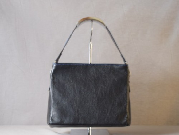 オーダーメイド上質な日本製のショルダー・斜め掛け.手提げの3way牛革レザーバッグ（ブラック）母の日のプレゼントに 7枚目の画像