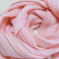 桜色の手織り春マフラー ソメイヨシノ満開　182cm 4枚目の画像