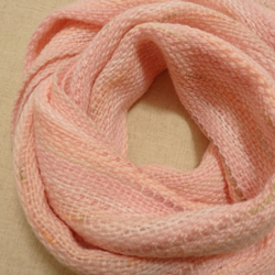 桜色の手織り春マフラー ソメイヨシノ満開　190cm 3枚目の画像