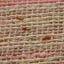 桜色の手織りコットンストール 4枚目の画像