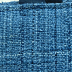 藍染手織り布ミニトートバッグ 持ち手無地 6枚目の画像