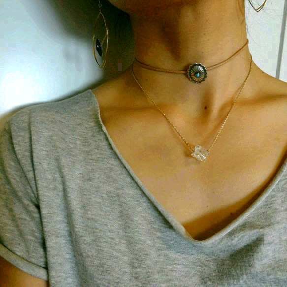 14kgf  こんぺい糖crystal  necklace 2枚目の画像