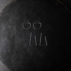 円と台形のピアスー前方後円墳 ー （silver） 10枚目の画像