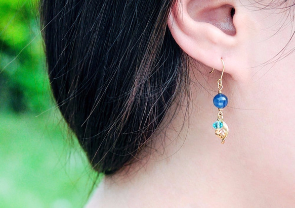 Swarovski / Kyanite  施華洛世奇水晶  藍晶石  耳環 【 OWN COLOR 】 第1張的照片