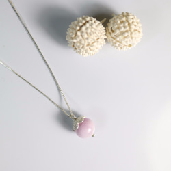 【ColorDay】紫鋰輝石/孔賽石義大利原裝925純銀項鍊〈Kunzite Silver Necklace〉 第2張的照片