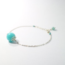 【ColorDay】 聖誕交換禮物微笑點點~天河石_綠松石純銀手鍊〈Amazonite Silver Bracelet〉 第4張的照片