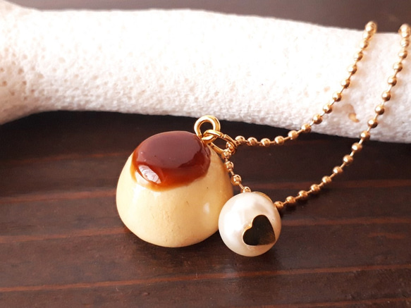 ◇ぷくぷくプリン◇選べる金具◇フェイクスイーツ◇キーホルダー