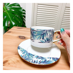 Hawaiian leaves cup&saucer 1枚目の画像