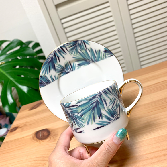 Hawaiian leaves cup&saucer 4枚目の画像