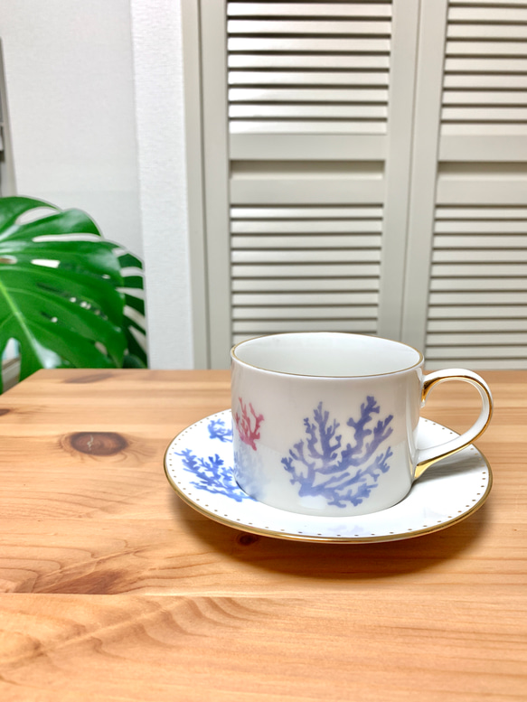 Coral cup&saucer 2枚目の画像