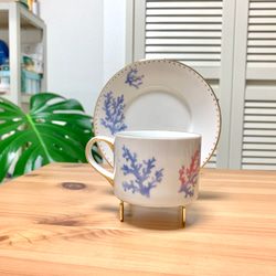 Coral cup&saucer 4枚目の画像