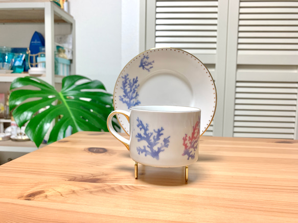 Coral cup&saucer 4枚目の画像