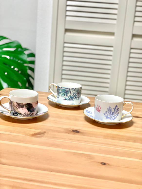 Coral cup&saucer 5枚目の画像