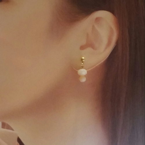 フェイスラインが綺麗に見える大人可愛いイヤリング(ピアス  