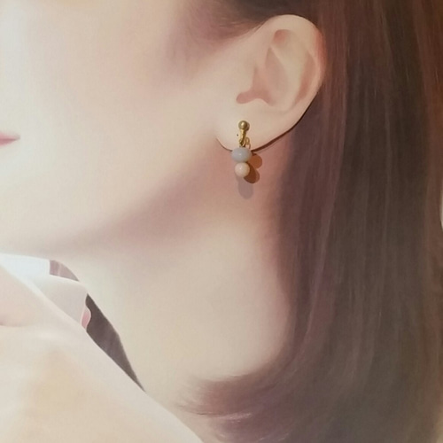 フェイスラインが綺麗に見える大人可愛いイヤリング(ピアス  