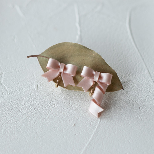 hanairoaiki ぐるぐるりぼん ピアス くるくるリボンピアス/イヤリング（桜） イヤリング