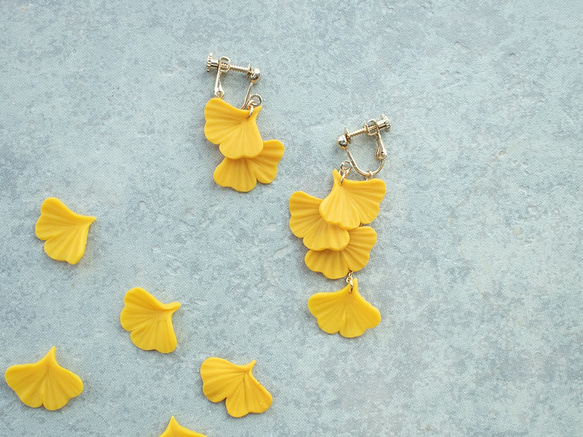 銀杏耳環 第1張的照片