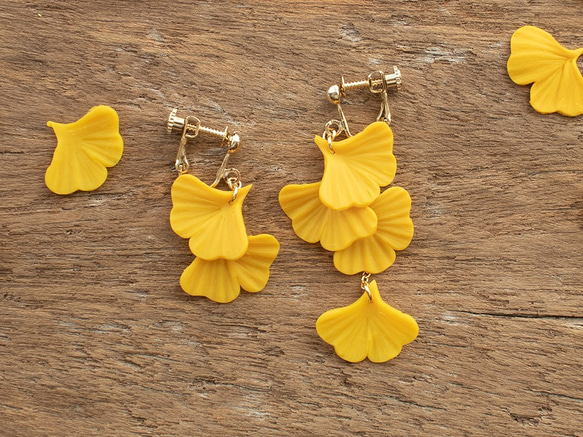 銀杏耳環 第3張的照片