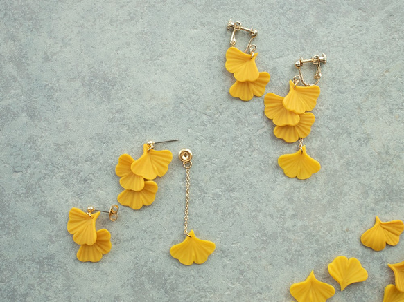 銀杏耳環 第4張的照片