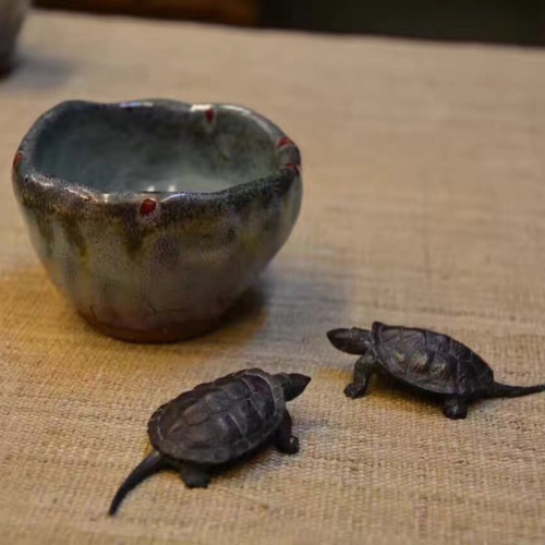 青銅器時代が - 小さなお茶のペットの亀@] Chunyang小動物、人々