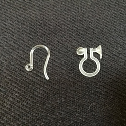 200.Button cut glass earrings（ミントアイスカラー）【16KGP】 5枚目の画像