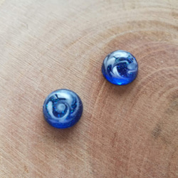 289.Planet pierced earrings（ブルー） 3枚目の画像