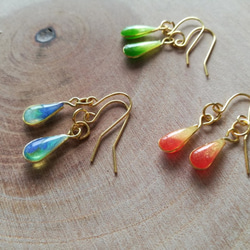 301.Marble color pierced earrings（ピアス/イヤリング） 1枚目の画像