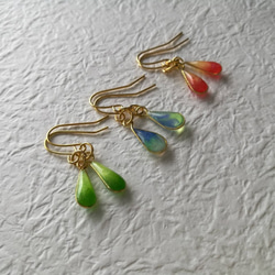 301.Marble color pierced earrings（ピアス/イヤリング） 4枚目の画像